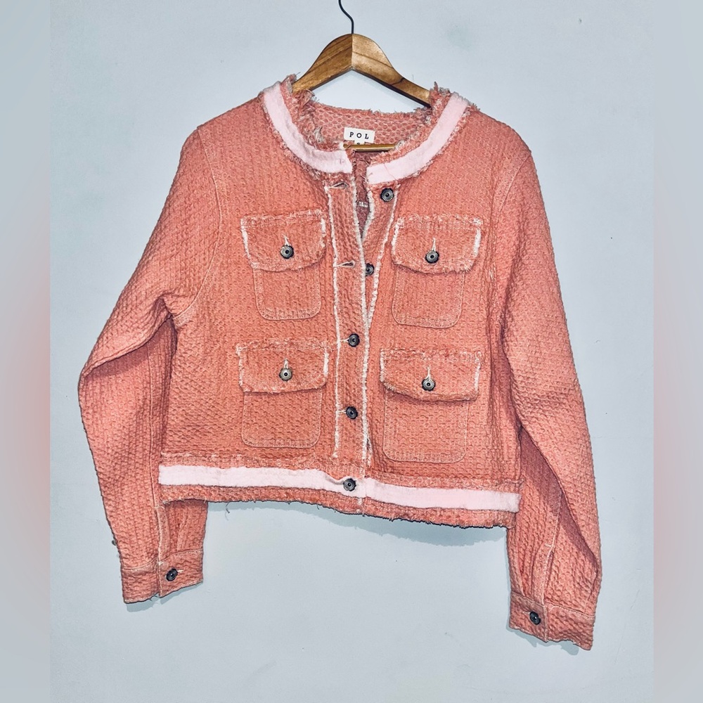 POL Pink Tweed Blazer Sz S Like New - Picture 2 of 8